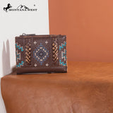 Montana West - Embroidered Aztec Collection Wallet - Coffee