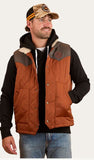 McKinlay Mens Puffer Vest Water Proof  - Tobacco / Charcoal