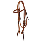 Zilco - Harness Leather Cowboy Knot Browband Western Bridle