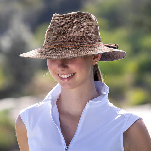 Evoke - Caroline Polyester Fedora Hat - Light Brown