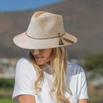 Evoke - Caroline Polyester Fedora Hat - Wheat