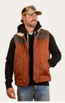 McKinlay Mens Puffer Vest Water Proof  - Tobacco / Charcoal