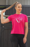 Bare - Silver Logo T-Shirt - Dark Pink