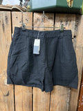 PreLoved- Ladies Country Road Black Linen Shorts