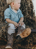 Baxter - Junior Western Toddler Boots - Midnight Blue