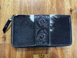 Tooling Leather Cowhide Zippered Wallet - Salta