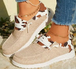 Aztec Tribal Canvas Mocs Cream