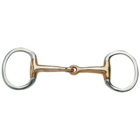 Eggbutt Snaffle Bit w/Thin Copper Mouth