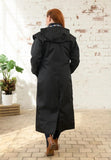 Ladies Outback Full Length Waterproof Lined Riding Raincoat - Black