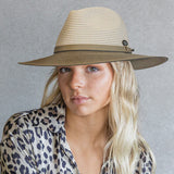 Evoke - Lexi Flexibraid ™ Fedora Hat - Ivory / Khaki