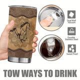 Horse Running - Coffee 20oz Stainless Steel Tumbler