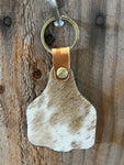 Lombok - Cow Hide Cattle Tag Key Ring