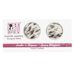 Nairobi - Cowhide 16mm Stud Earrings