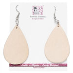 Tanzania - Cowhide Teardrop Earrings