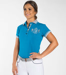 Lindelle · Teal Equestrian Polo Shirt