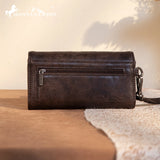 Montana West Tooled Collection Wallet - Coffee