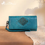 Montana West Tooled Collection Wallet - Turquoise