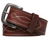 Statesman - Genuine Leather - Decor Stitch Buff Leather Belt