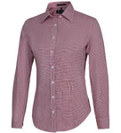 Ladies Premium Fine Cotton Yard Dyed Check Long Sleeve Shirt