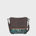 Trinity Ranch USA - Hair-On Cowhide Collection Crossbody Bag - Turquoise