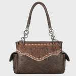 Trinity Ranch USA - Tooled Collection Concealed Carry Satchel - Coffee