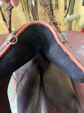 Second Hand - Leather Stock Saddle Tan - 16.5inch #51