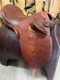 Second Hand - Leather Stock Saddle Tan - 16.5inch #51