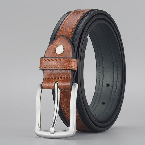 Men's Fashionable Casual Pin Buckle PU Leather Belt