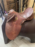 Second Hand - Leather Stock Saddle Tan - 16.5inch #51