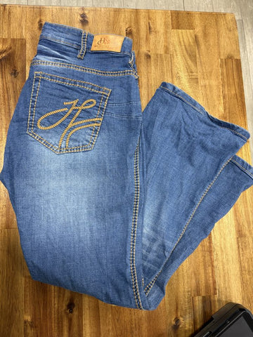 PreLoved- Hitchley & Harrow Jeans- Tan Stitch-34/30