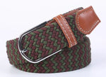 Unisex  Stretch Braided Equestrian Horse Riding Belt - Block Colour