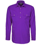 Mens Pilbara Closed Front 3/4 button L/S Shirt - Colours 1