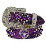 Girl's Western Sparkling Rhinestone belt - Purple