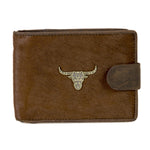 Wallet - Leather - Longhorn Brown Hair On - Square