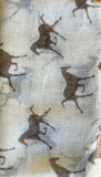 Horse print scarf