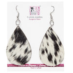 Tanzania - Cowhide Teardrop Earrings