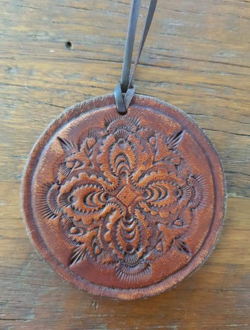 Kelley Heaney Designs - Leather Mandala Necklace