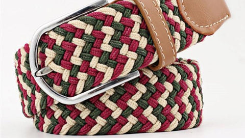 Unisex Stretch Braided Equestrian Horse Riding Belt - Multi Coloured