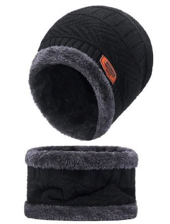Winter Warm Knitted Beanie & Neck Warmer Combo - Unisex