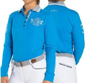 Lindelle · Blue Equestrian Polo Shirt